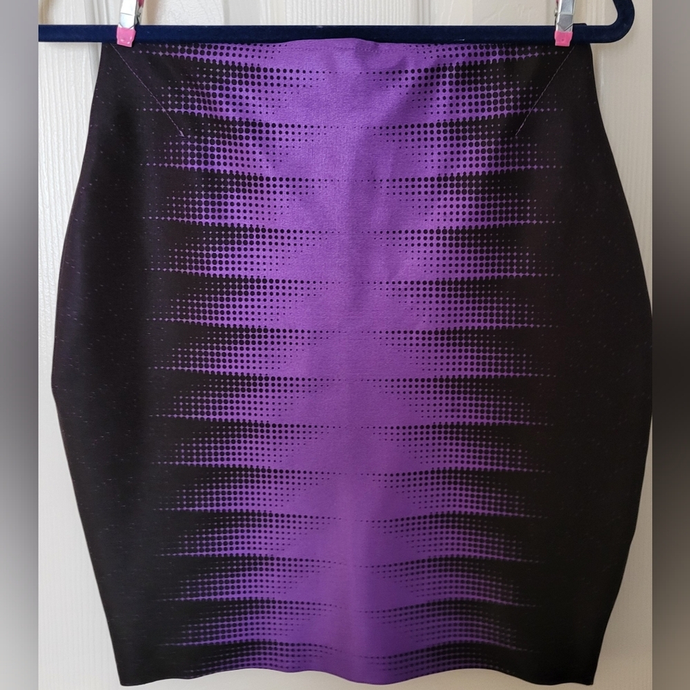WOW Couture Purple and Black Pencil Skirt SK-500